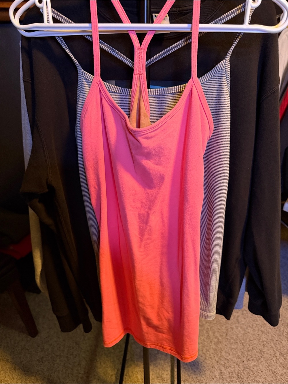 lululemon pink y back tank
